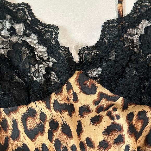 Vintage FASCINATION Leopard Print Lingerie Slip Dress - Picture 6 of 6